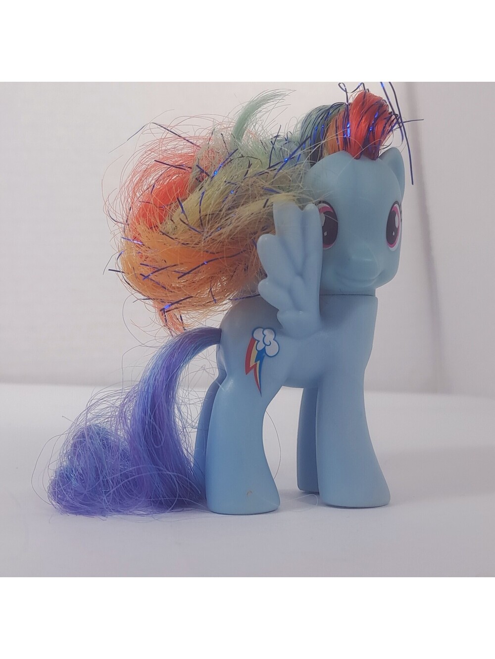 My Little Pony G4 Rainbow Dash Tinsel Hair mane Figure 2010 MLP Hasbro Brushable